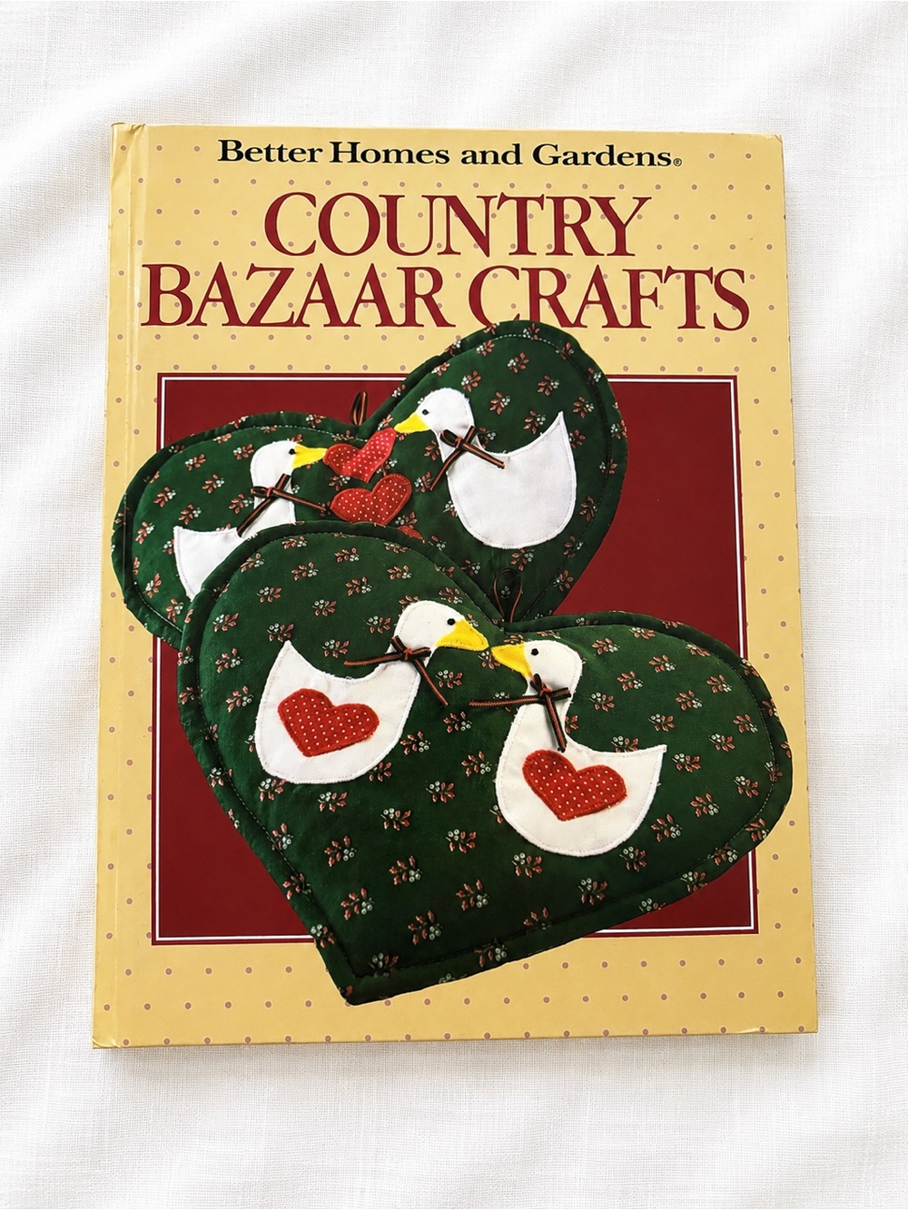 Better Homes And Gardens Country Bazaar Crafts - Burgundy Text on Cream Pages